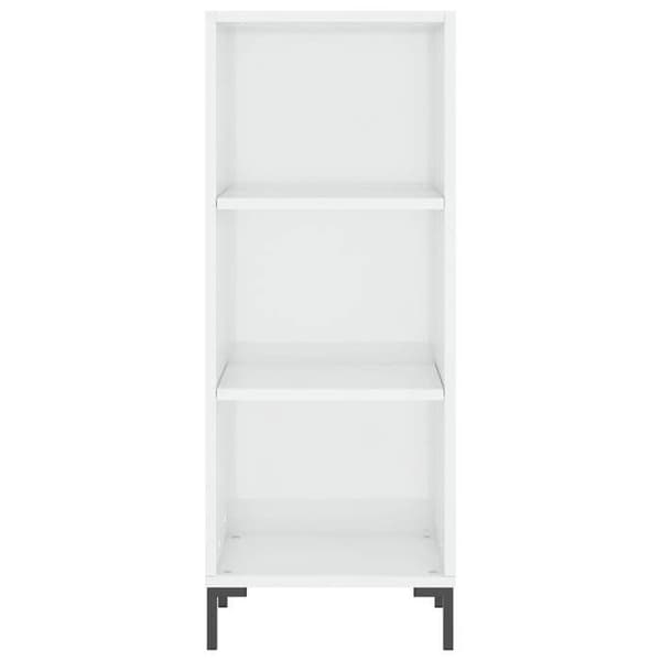 Maison Exclusive - Buffé vit glänsande 34,5x32,5x90 cm ingenjörsträ