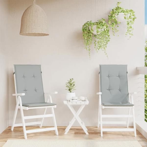 Maison Exclusive - Kuddar för stolar med hög rygg, set om 2, ljusgrå blandning