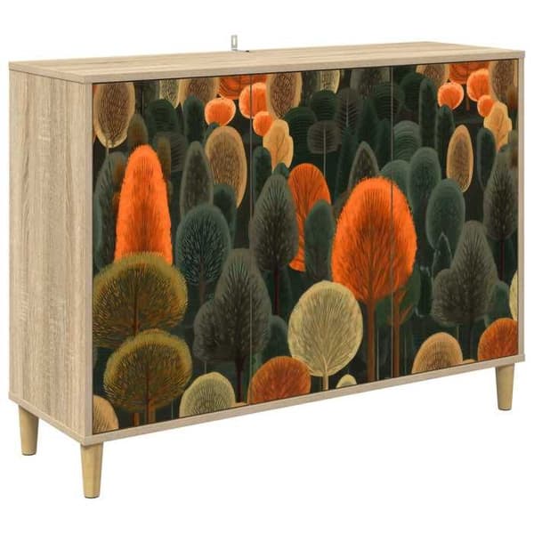 Maison Exclusive - Buffé ZAANDAM Sonoma 102 x 33 x 75 cm Ingenjörsträ