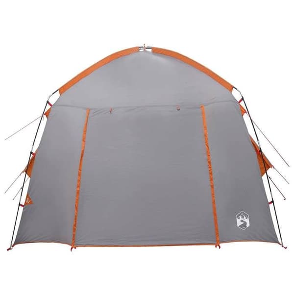 Maison Exclusive - Tältstuga Grå och orange 210 x 210 x 138 cm Polyester