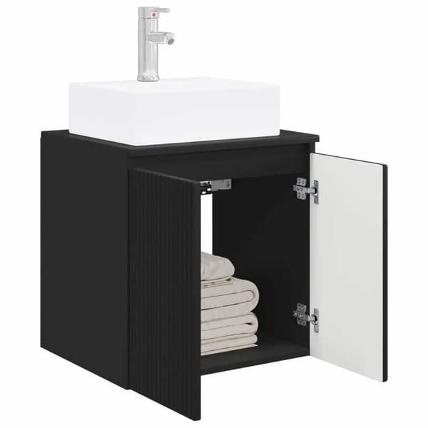 Eksklusiv hus - Vægmonteret håndvask vanity Sort 49,5 x 41 x 62,5 cm