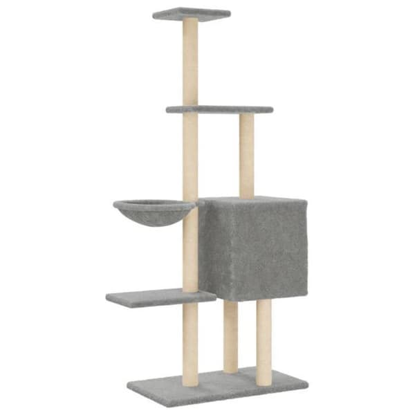 Maison Exclusive - Kattekradsetræ med sisal kløer Lys grå 145 cm Ljusgrått