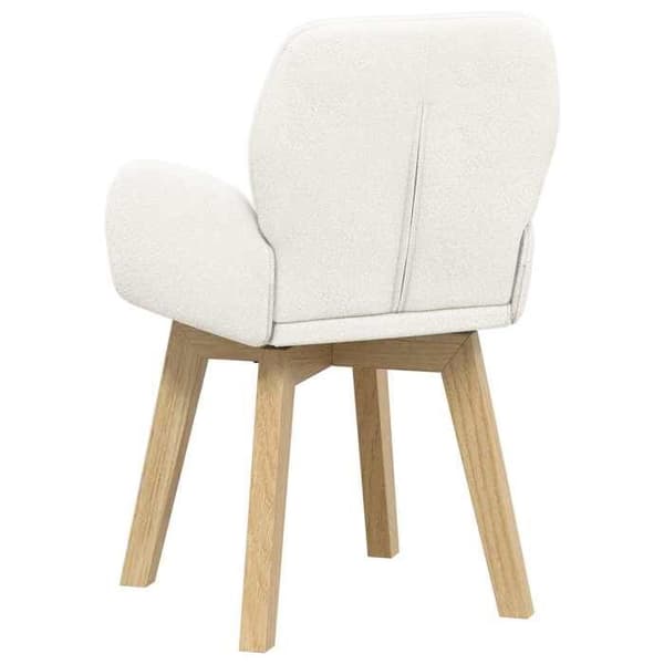 Maison Exclusive - Drejbare spisebordsstole 4 stk Bouclé Creme