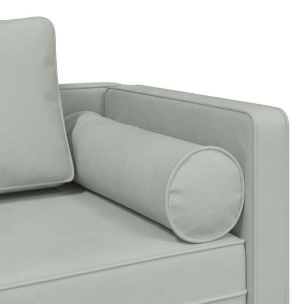 Maison Exclusive - Vaalea samettinen nojatuoli tyynyillä