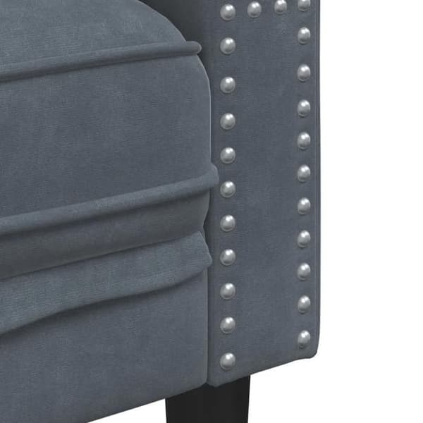 Divaani - MAISON EXCLUSIVE - Chesterfield - Sametti - Tummanharmaa - 2-osainen setti Mörkgrå