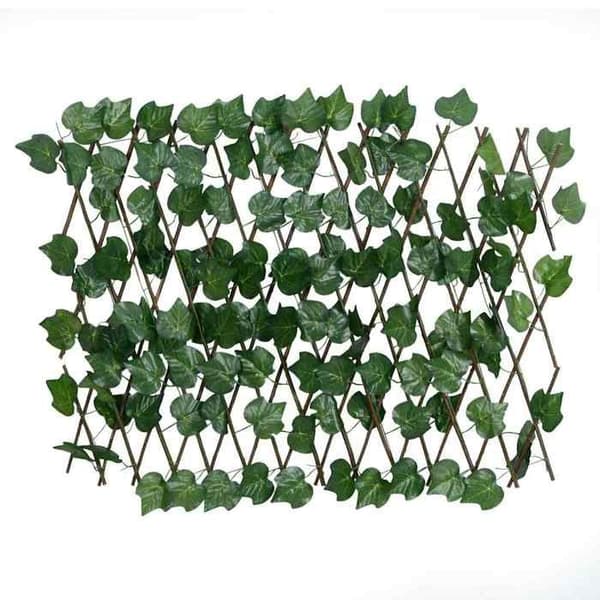 Maison Exclusive - Udvidelig kunstig vinbladsgitter 180x60 cm