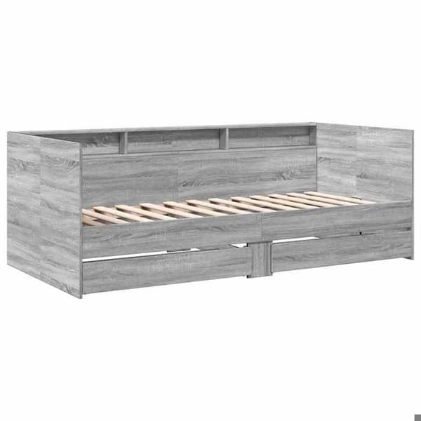 Maison Exclusive - Dagbed med skuffer uden madras sonoma grå 75x190 cm