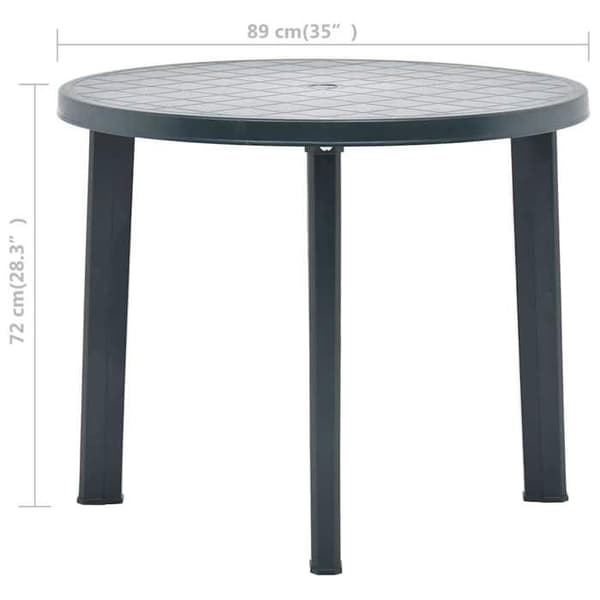 Maison Exclusive - Havebord Grøn 89 cm Plastik Grön