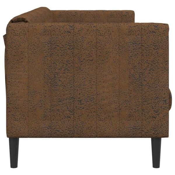 Maison Exclusive - 3-personers sofa i brun kunstlæder
