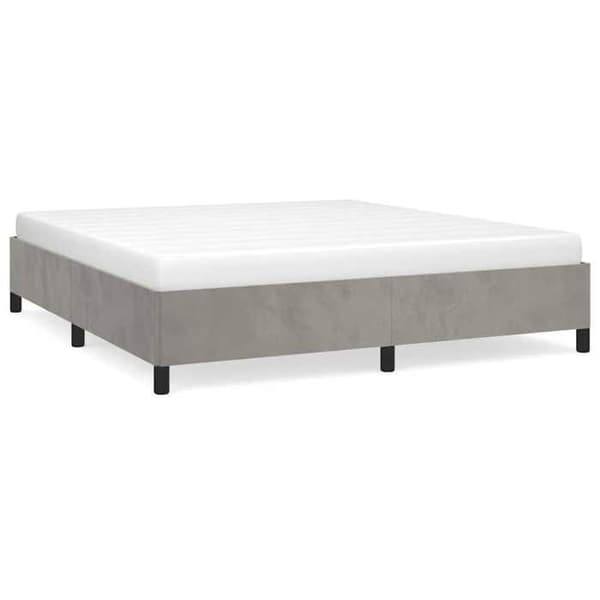 Maison Exclusive - Sängram utan madrass ljusgrå 180x200 cm sammet