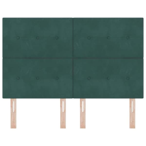 Maison Exclusive - Tummanvihreä pääty 144 cm Sametti Mörkgrön