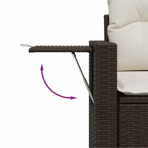 Maison Exclusive - Trädgårdsmöbler med kuddar 6 delar brun flätad resin