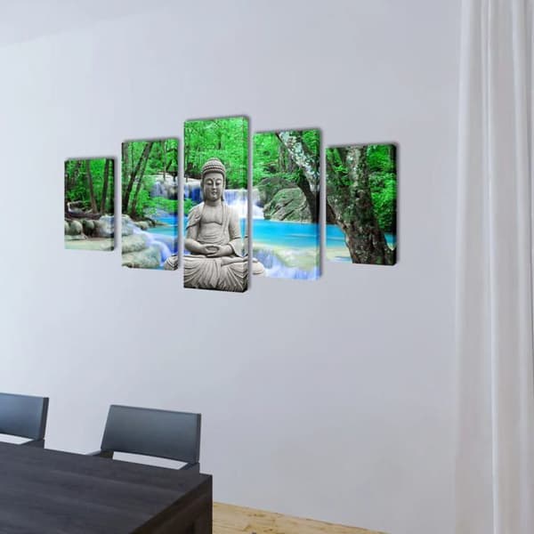 Maison Exclusive - Set med tryckta väggtavlor Buddha 200 x 100 cm