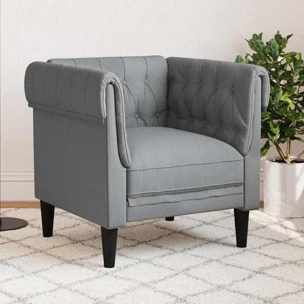 Maison Exclusive - Vaaleanharmaa sohva 78,5 x 74,5 x 74,5 cm Polyesteri