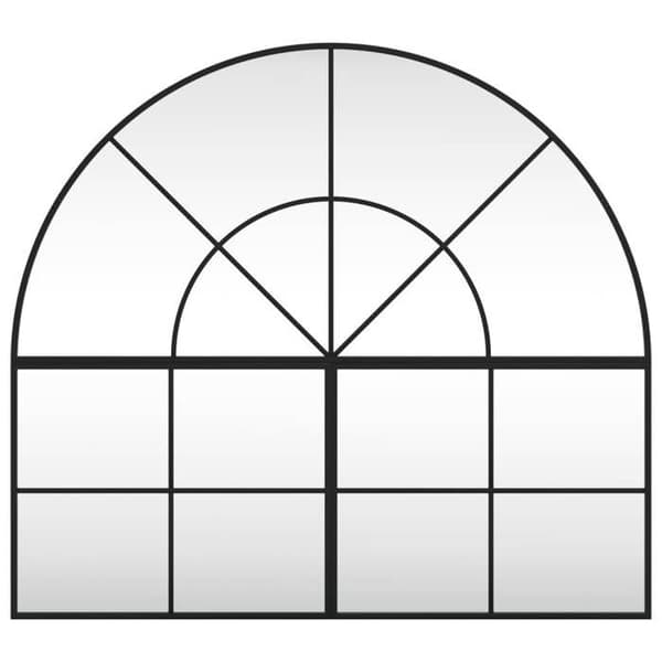Maison Exclusive - Sort væg spejl 100x90 cm jernbue Svart