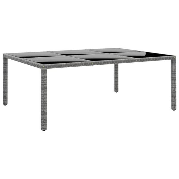 Maison Exclusive - Trädgårdsset 11 delar i flätad resin grå Grå