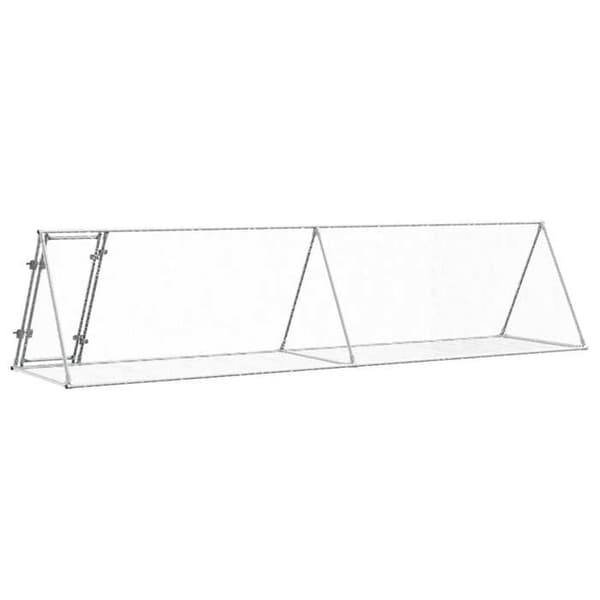 Maison Exclusive - Silverfärgad klappstol 400x105x91 cm galvaniserat stål