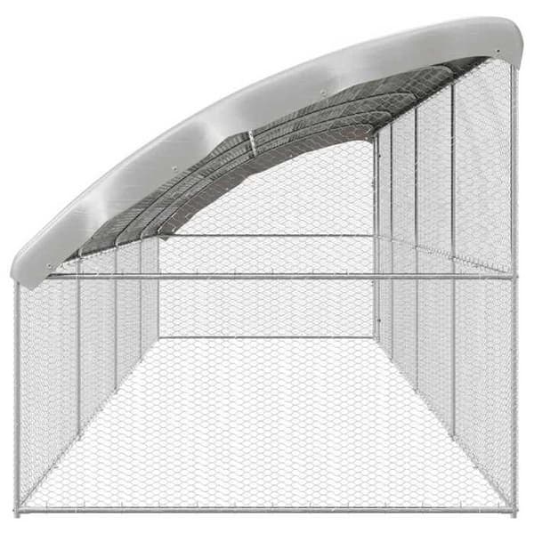 Maison Exclusive - Hönsgård med 1 dörr 4 delar Silver 800x200x200cm Silver