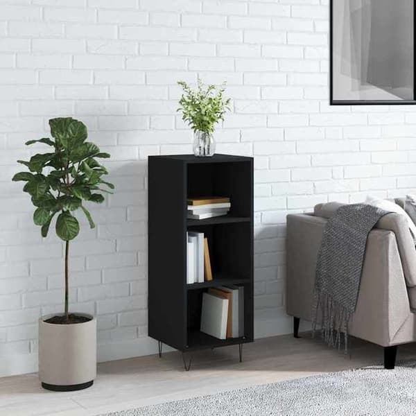Maison Exclusive - Sort buffet 34,5x32,5x90 cm ingeniørtræ Svart