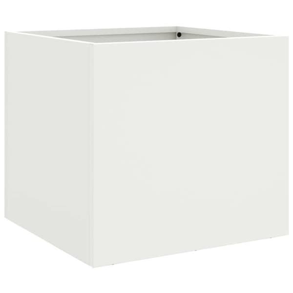 Maison Exclusive - 2 stk. hvide plantekasser 32x30x29 cm stål Vit