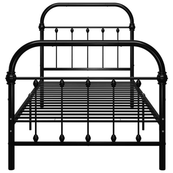 Sengestel - EKSKLUSIV HUS - Klassisk - 90 x 200 cm - Solid metal - Metal lameller Svart