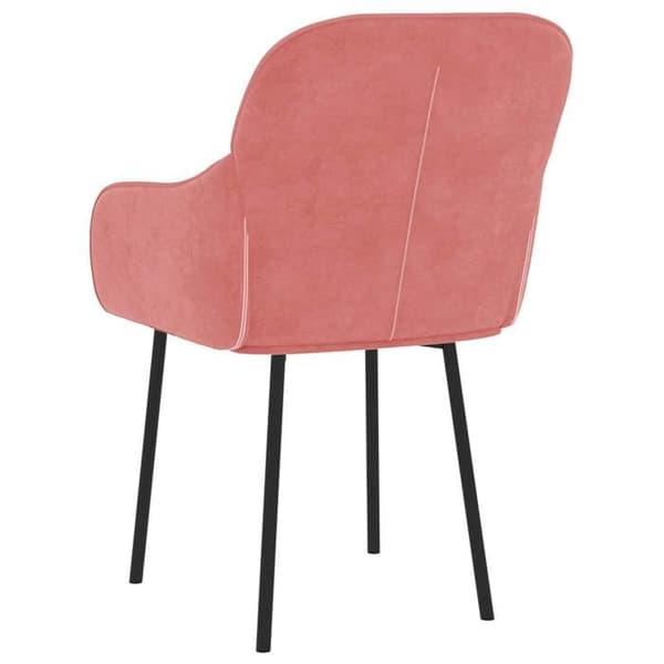 Maison Exclusive - Matstolar set om 2 Rosa Sammet