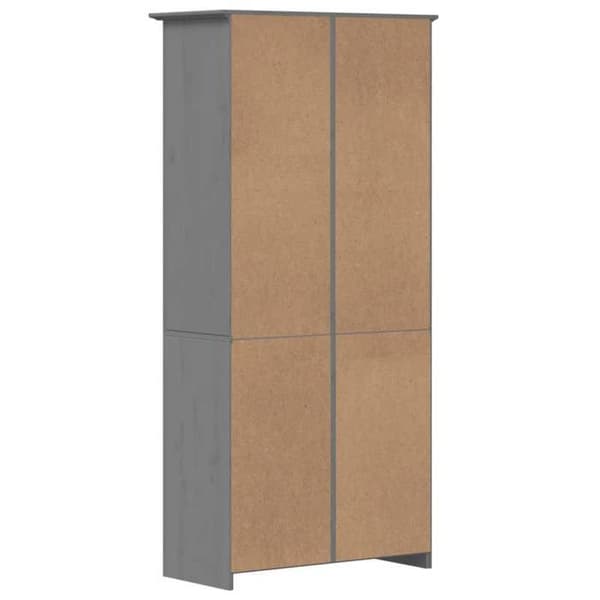 Maison Exclusive - BODO-hylly harmaa 82x40x173 cm massiivipuusta grå