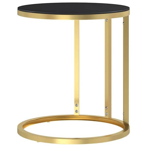 Maison Exclusive - Sidebord Guld og sort 45 cm Hærdet glas