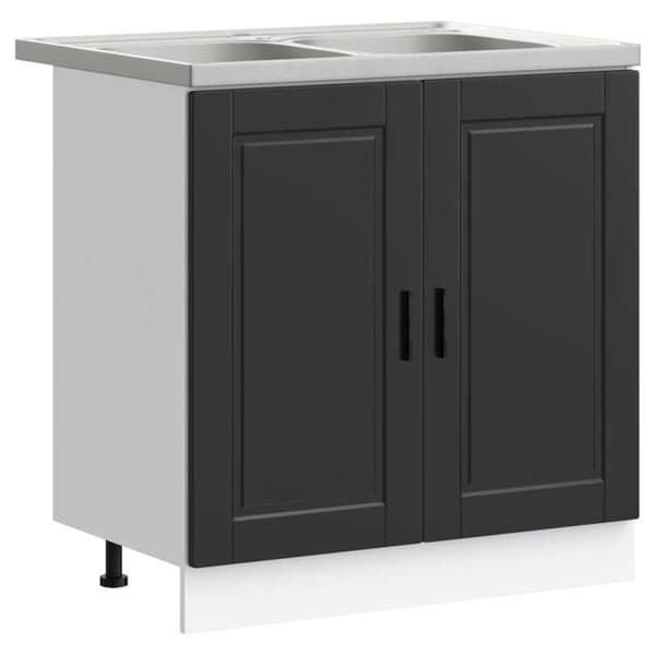 Maison Exclusive - Porto 2-delt underskabs møbel Sort 80 x 46 x 81,5 cm Svart