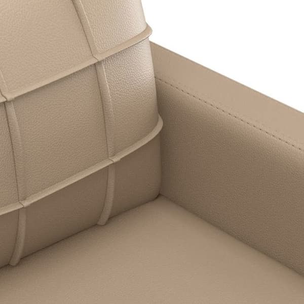Maison Exclusive - Set med 2 soffor med kuddar Cappuccino Konstläder