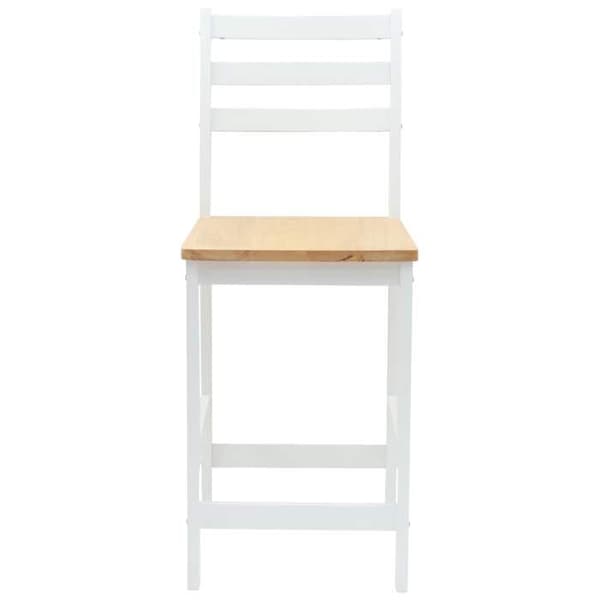 Spisestol - EKSKLUSIV HUS - Sæt af 2 - Massivt gummitræ - Moderne - Ergonomisk komfort Vit