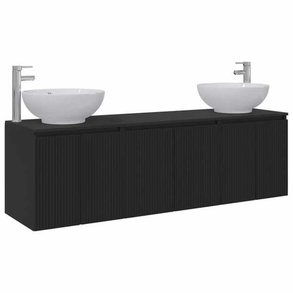 Maison Exclusive - 3 osan musta kylpyhuonekaappisetti