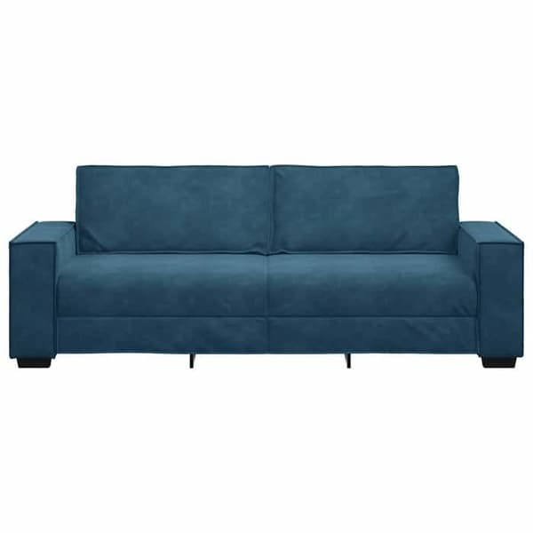 Maison Exclusive - Soffa 3-sits Blå 220x78x84 cm Sammet Blå