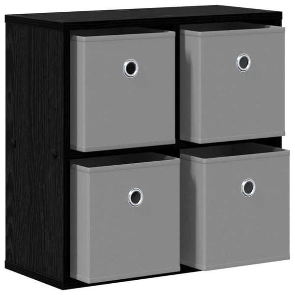 Maison Exclusive - Buffet Sort egetræ 49,5 x 22 x 47 cm