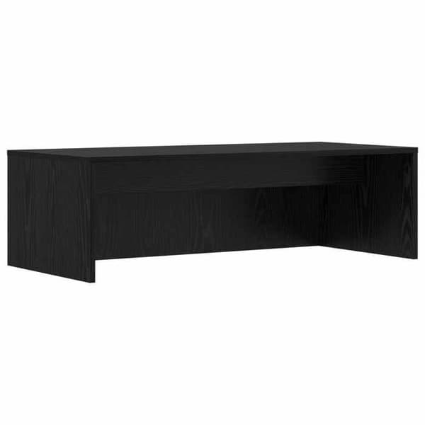 Maison Exclusive - Vægkontor i sort egetræ, ingeniørtræ 100 x 45 x 30 cm