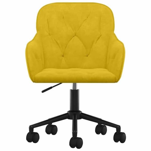 Maison Exclusive - Gul Velour Kontorstol med Drejefunktion Gul