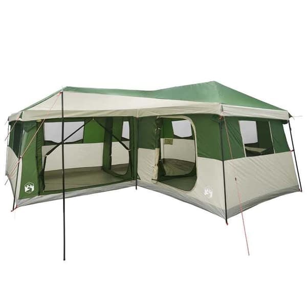 Familjetält - EXKLUSIVT HUS - 14 platser - Polyester 185T PU - 3 sovrum - Markis