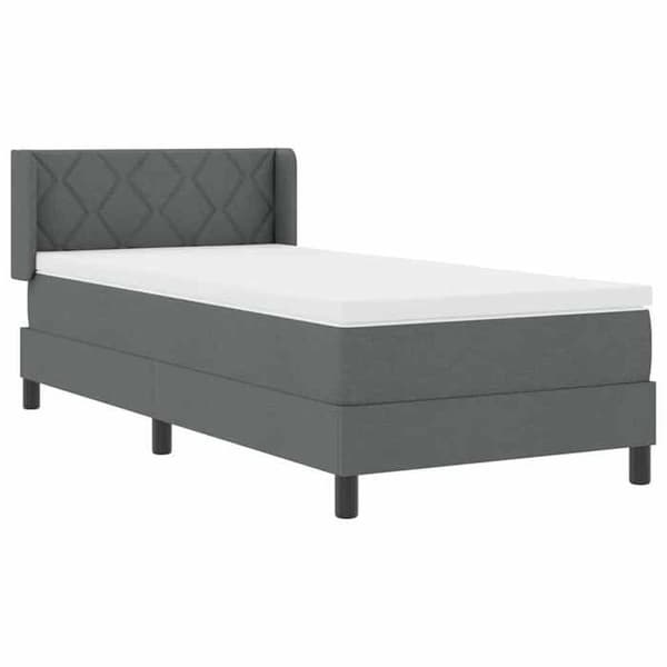 Sengestel med madras - EKSKLUSIV HUS - Moderne boxspring seng - Mørkegrå - 200 x 100 cm - Justerbar hovedgærde Mörkgrå