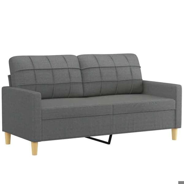 Maison Exclusive - Soffa 2-sits Grå mörk 140 cm Tyg