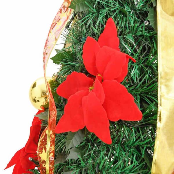 Kunstigt juletræ - EKSKLUSIV HUS - Sammenklappelig 150 cm - 100 LED - Grøn - 8 tilstande (USB 5V) Grön
