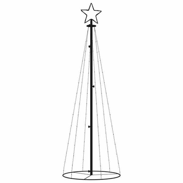 Maison Exclusive - Varm vit konformad julgran 108 LED 70x180 cm