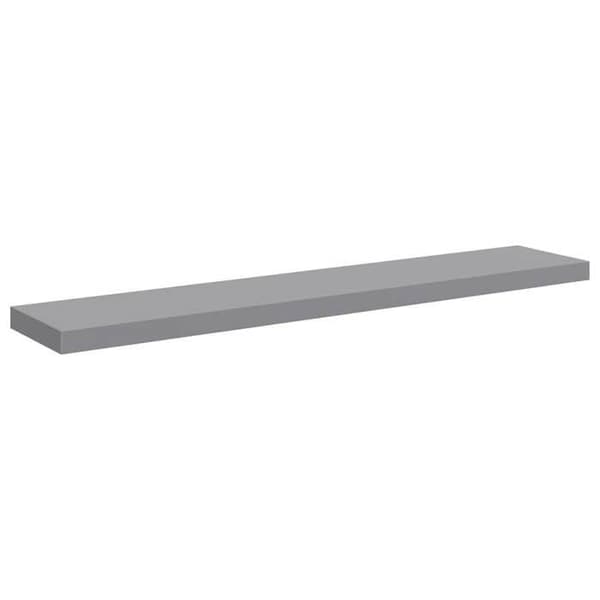 Maison Exclusive - Kelluva seinähylly harmaa 120x23,5x3,8 cm MDF