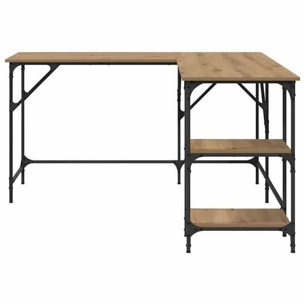 Maison Exclusive - Håndlavet egetræskontor 139 x 139 x 75 cm Ingeniørtræ