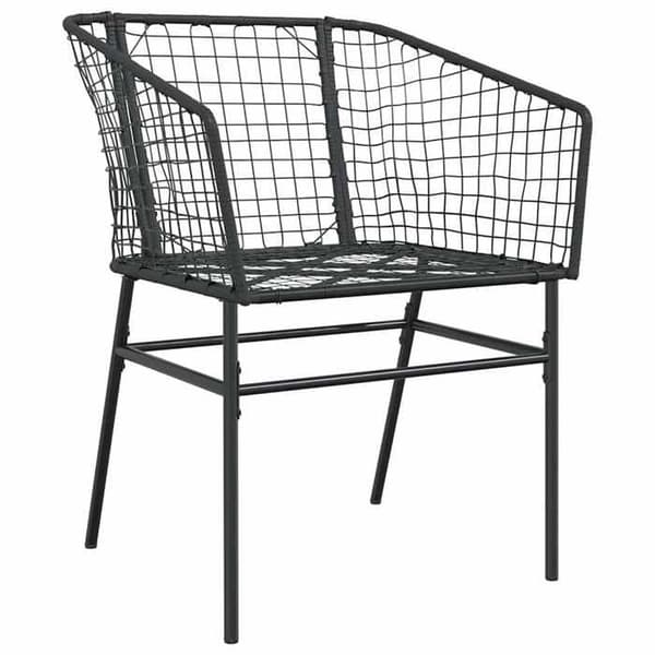Maison Exclusive - Trädgårdsset 7 delar svart polyrotting glas