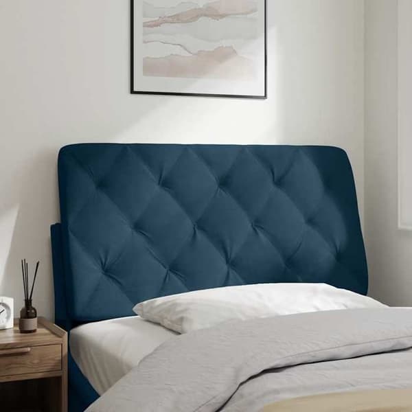 Maison Exclusive - Blå sänggavelkudde 100 cm i sammet