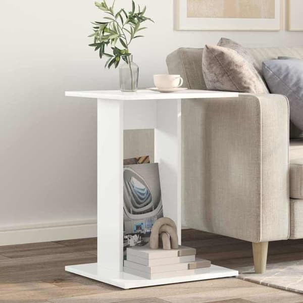 Sido bord - EXKLUSIV HEM - 45 x 40 x 62,5 cm - Vit - Ingenjörsträ - Rektangulär Vit