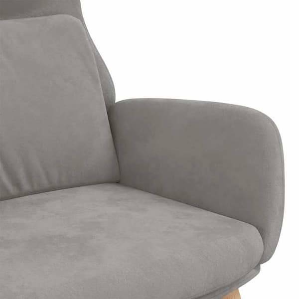 Maison Exclusive - Ljusgrå Velour Relaxstol