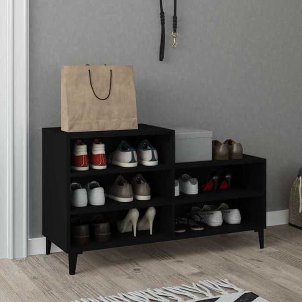 Maison Exclusive - Skoskab Sort 102x36x60 cm Ingeniørtræ