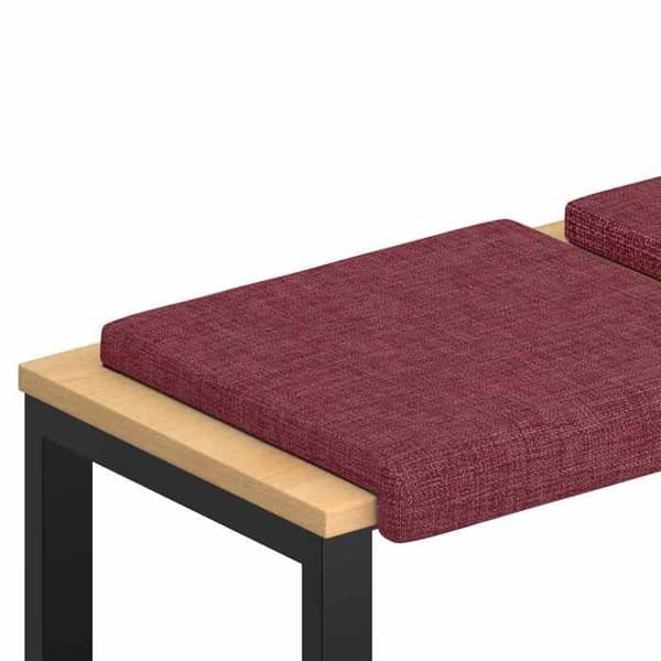 Bænkepude - EKSKLUSIV HUS - 4 stk - 100% polyester - Dybde 35 cm - Skridsikker Bordeaux