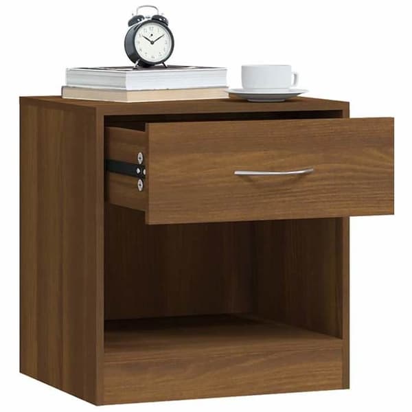 Maison Exclusive - Sängbord 2 st med låda Ek brun Brun ek